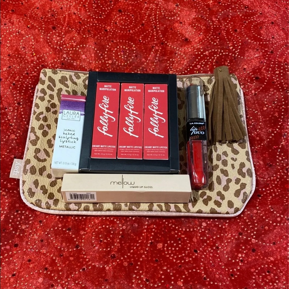 Makeup Bag w/ Lip Variety Set